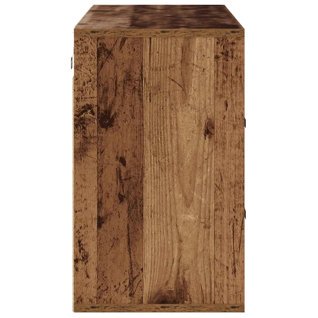 vidaXL Scarpiera Legno vecchio 103 x 30 x 51 cm Legno multistrato