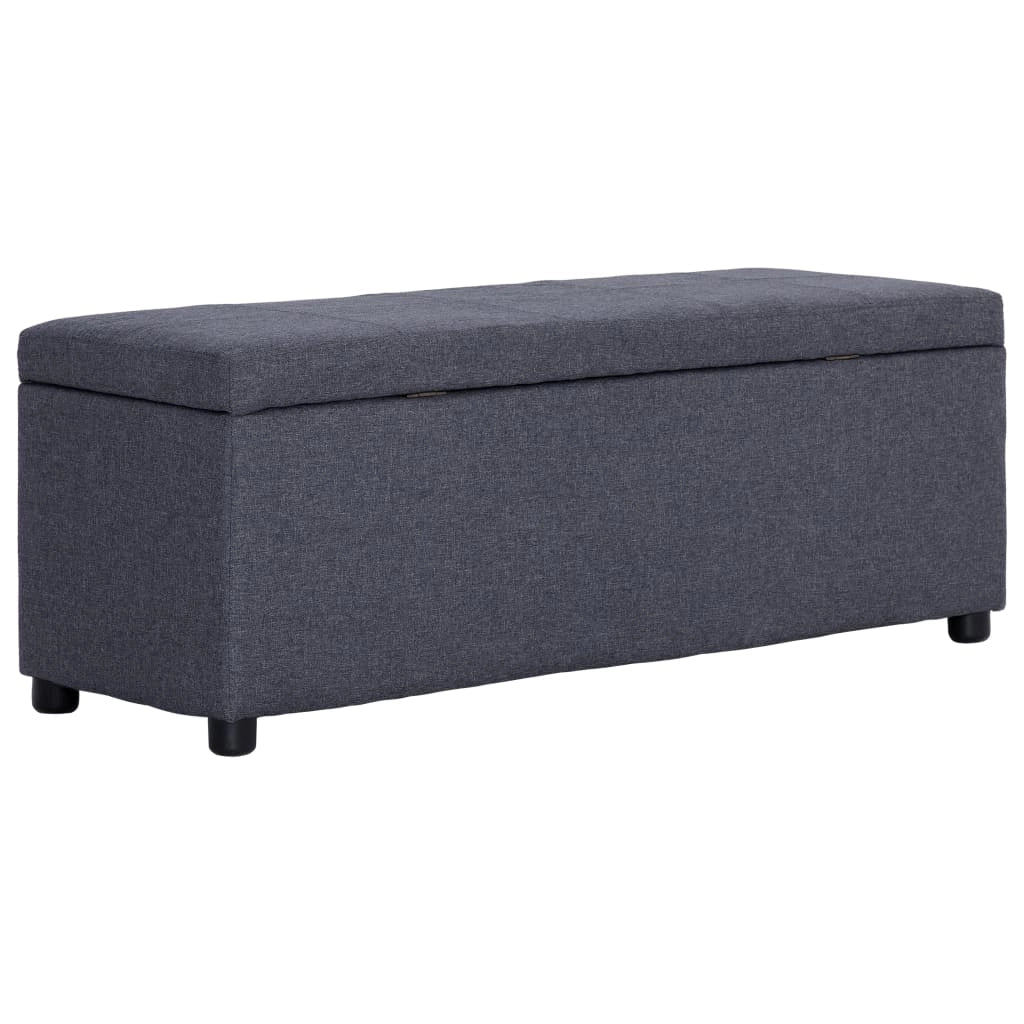 Panca con vano contenitore 116 cm poliestere grigio scuro 02_0010965