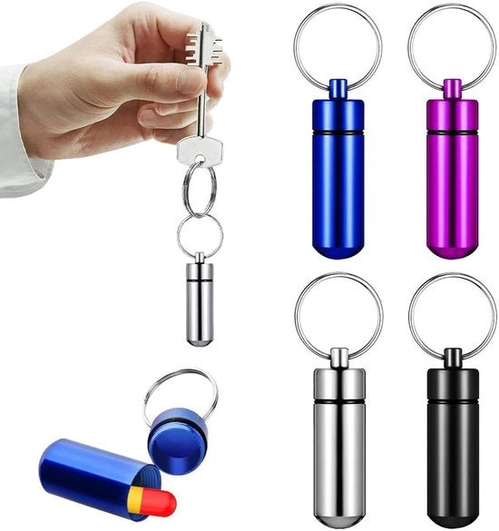 Mini Cassetti per Medicinale - Cassetto per Medicinali da Portare con Tessera per Capsule - Cassettino da Viaggio per Pillola e Spazzolino da Denti