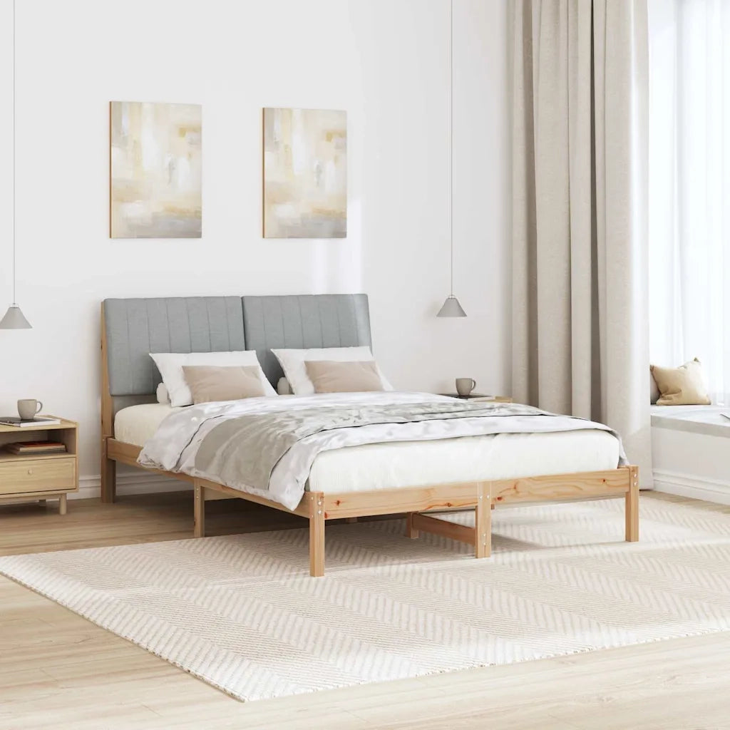 Struttura del letto Marrone 135 x 190 cm Pino massello 878899