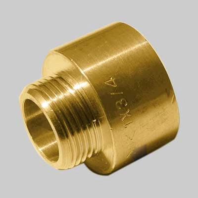 MANICOTTO RIDOTTO MASCHIO/FEMMINA OTTONE GIALLO  1/4x1/2     MADE IN ITALY