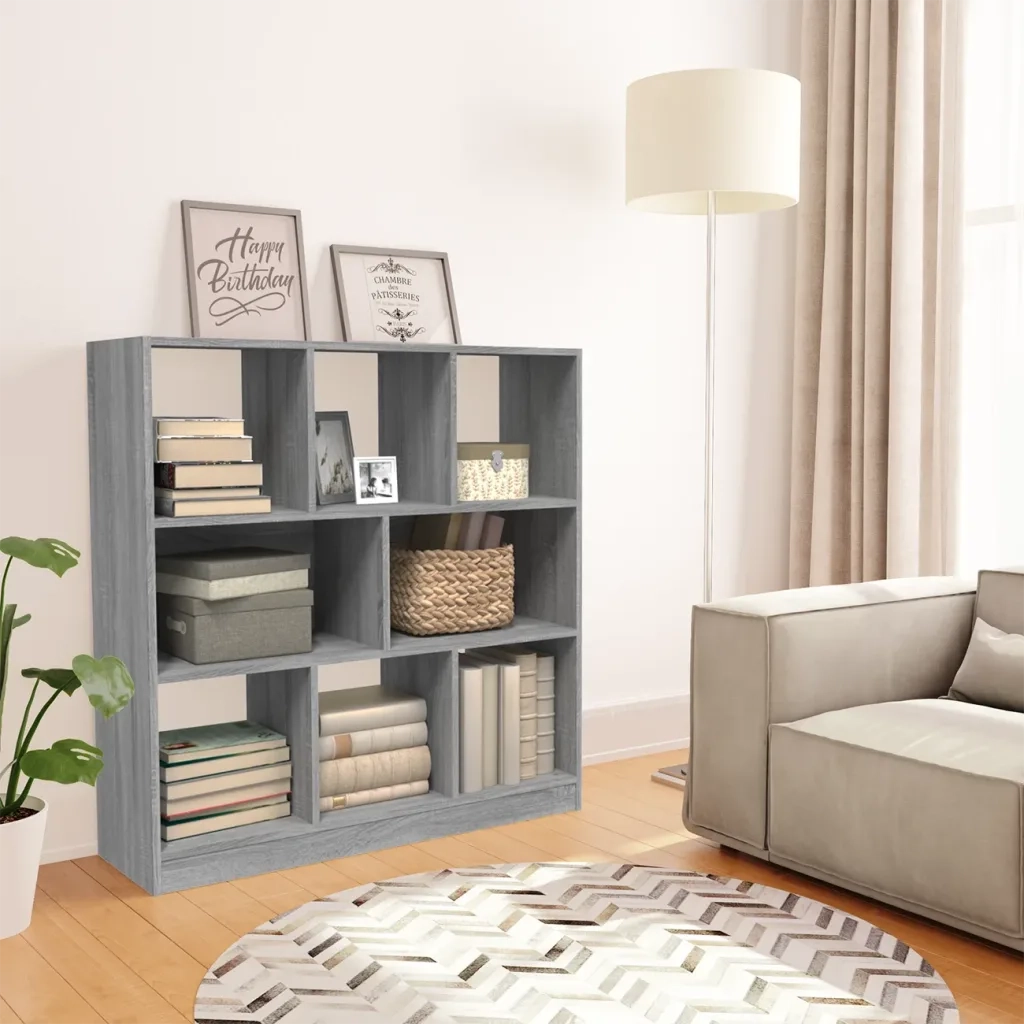 Libreria Grigio Sonoma 97,5x29,5x100 cm in Legno Multistrato 826379
