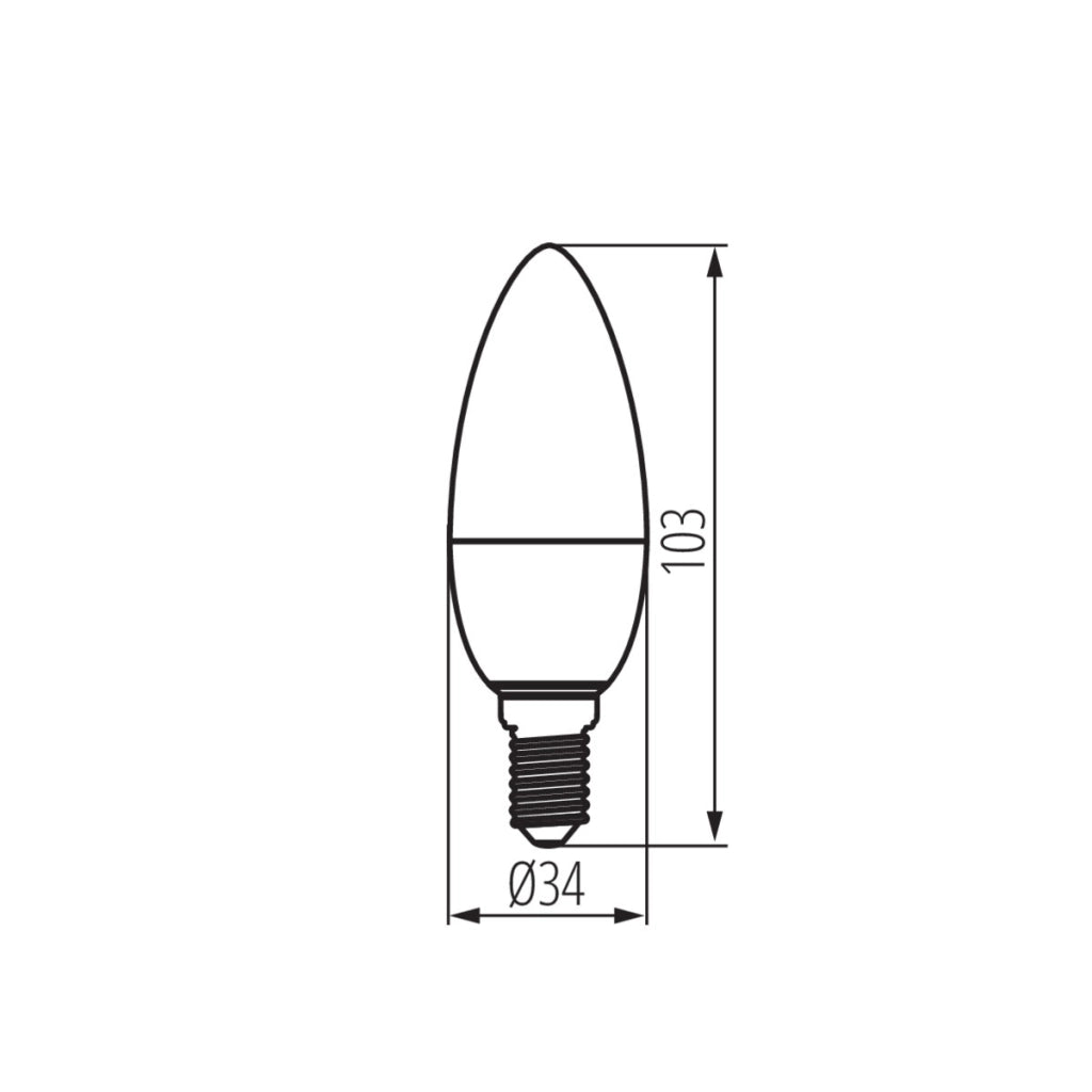 Lampadina LED 3,4W candela E14 6500K 470lm Kanlux