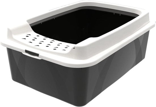 Scatola Cattivo Ingresso Superiore Plastica (PP Riciclato) Nero/Bianco M 57.2 x 39.5 x 20.8 cm - Eco