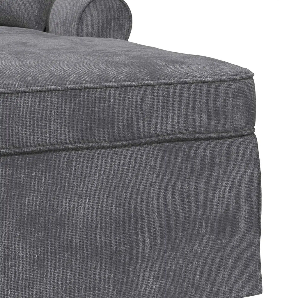 Chaise Longe con Gonna Grigio Scuro 157 x 91 x 91 cm ARES 42022958