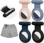 4 pezzi di AirTag nascosto con spillo - nero grigio blu rosa - modello pin adulto.