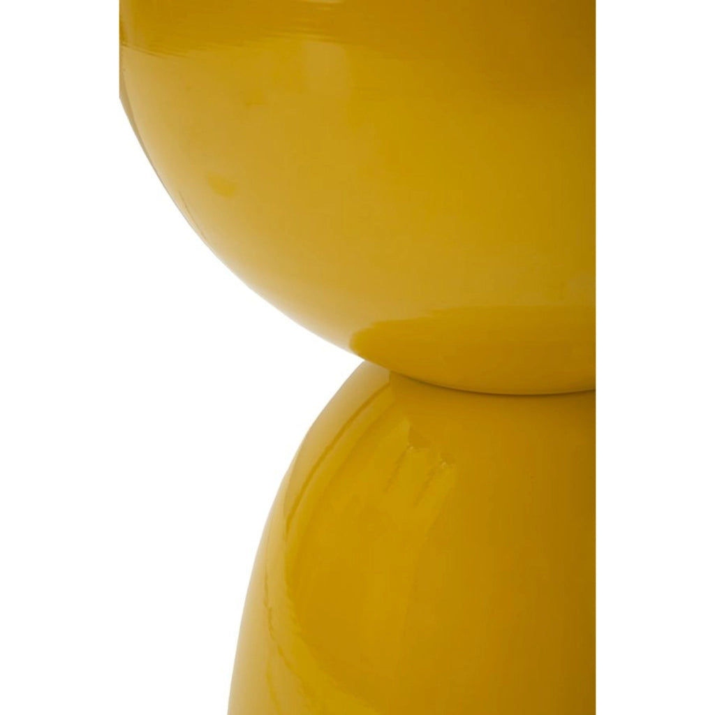 Tavolino VKH1077, Giallo, Metallo, 31x31x46 cm