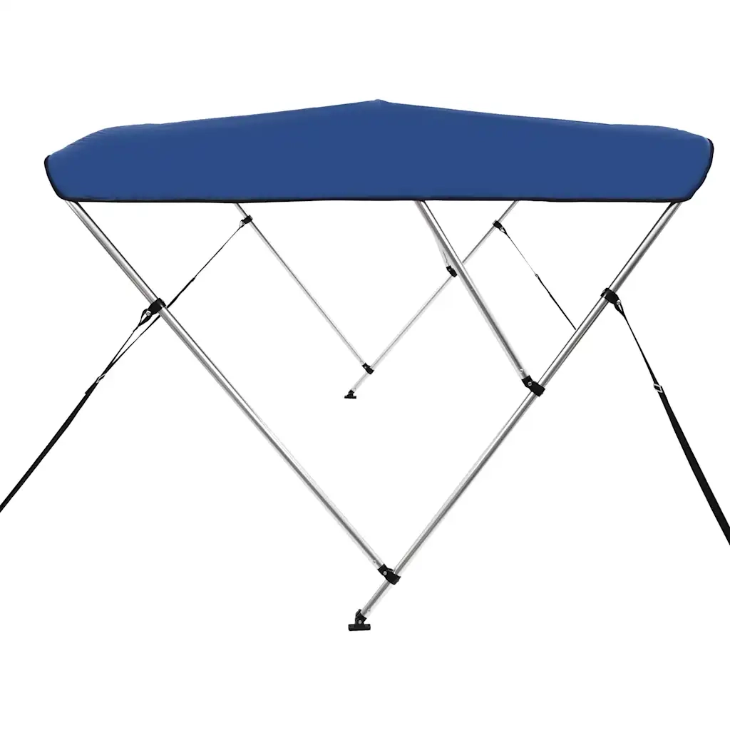 Bimini di Prua con Tendalino a 3 Archi Blu 183x140x137 cm CFW3052967