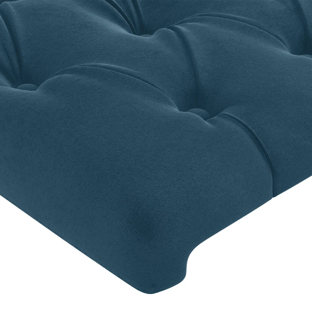 Testiera ad Orecchio-Testata con Orecchie Blu Scuro 83x23x78/88 cm in Velluto 714856
