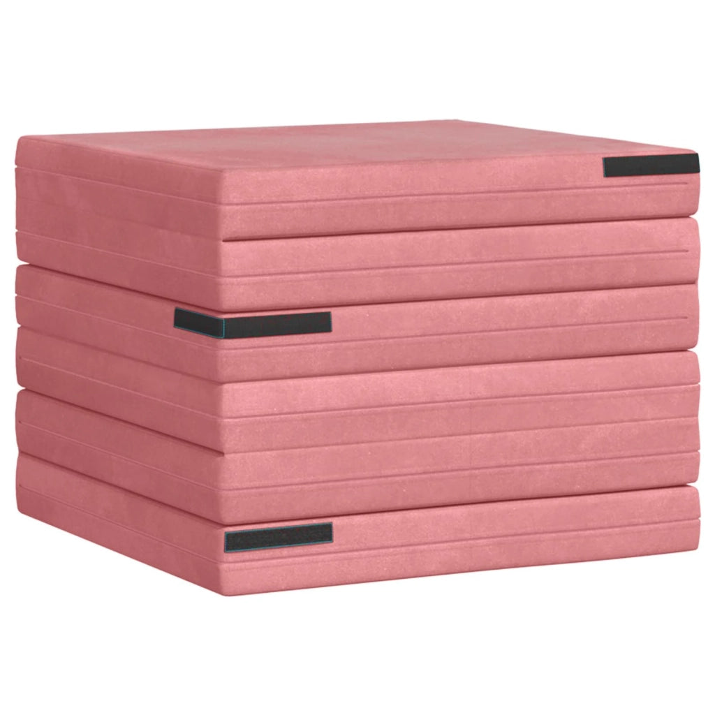 Divano Letto Pieghevole 140 x 67 x 45 cm Rosa 900278