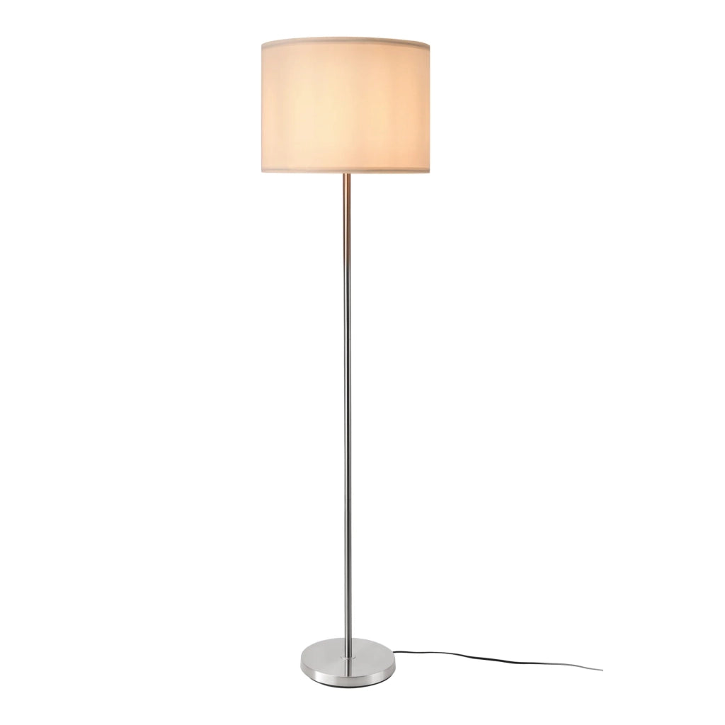 Lampada da terra Tamworth E27 altezza 161 cm argento e bianco 03_0007323