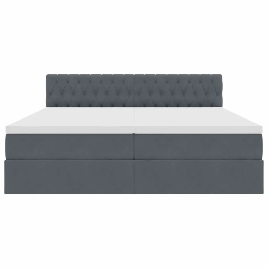 Letto con Contenitore con materasso Grigio scuro 90 x 200 cm 3370986