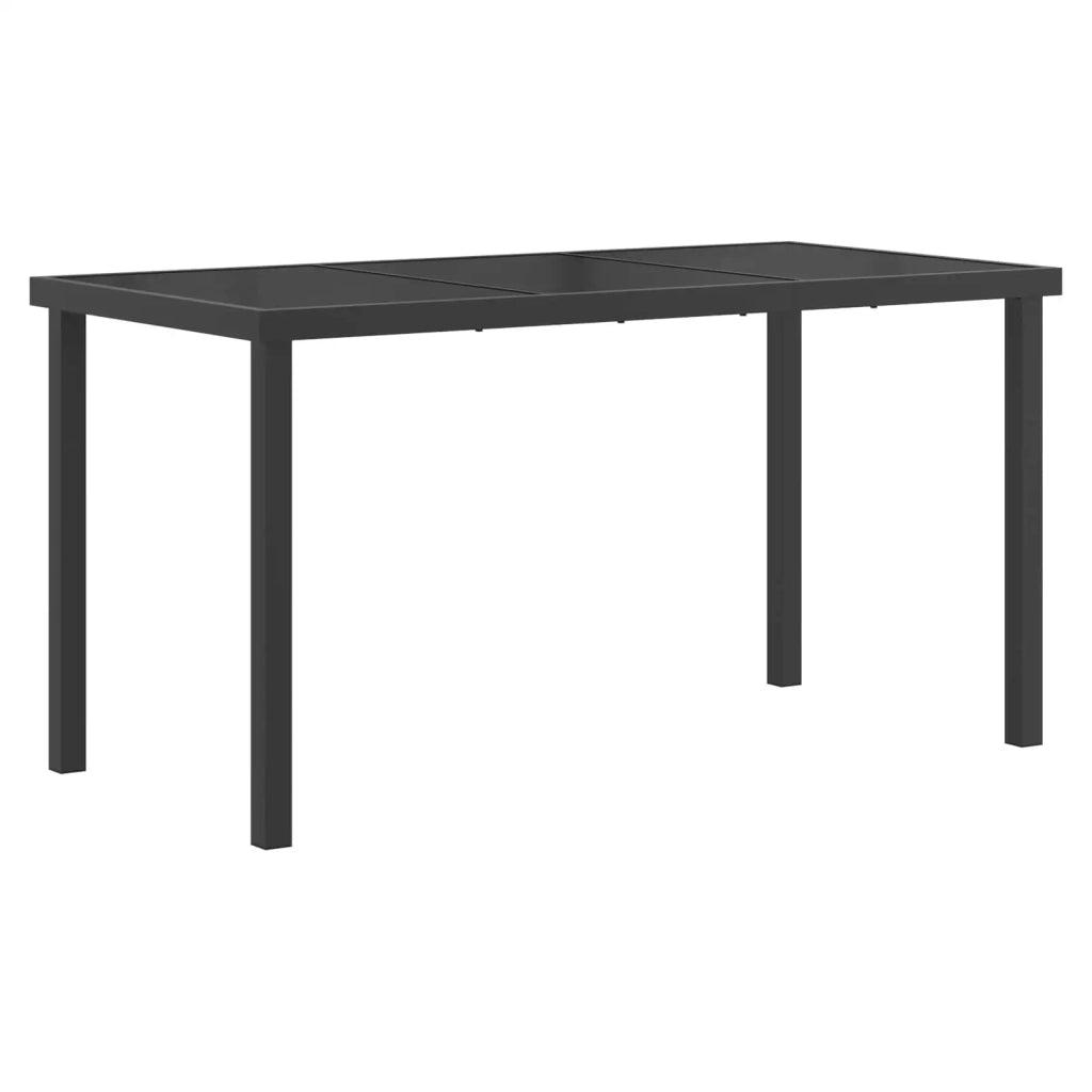 Set da Pranzo per Giardino 13 pz Nero polyrattan 3422837