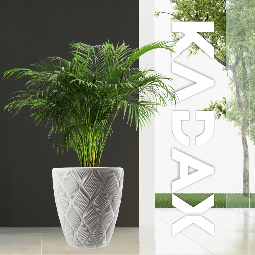 Vaso da fiori KADAX con inserto 42 cm, copertura per vaso da fiori in plastica alta