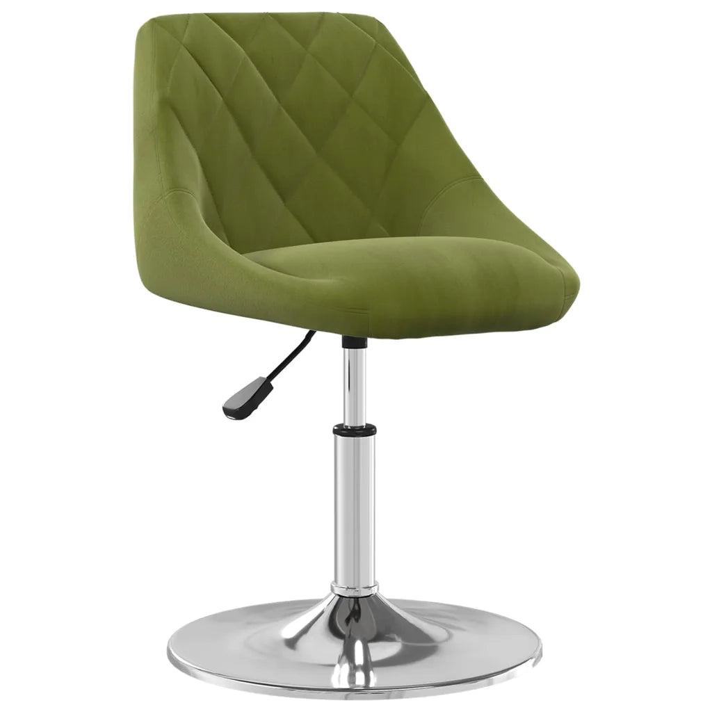 Sedie da Pranzo Girevoli 2 pz Verde Chiaro in Velluto 335285