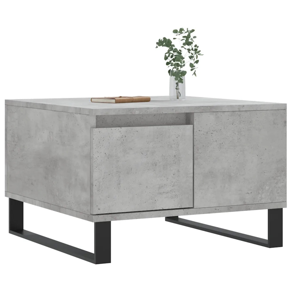 Tavolino salotto | Tavolino da caff¨¨ | Tavolino da Soggiorno Grigio Cemento 55x55x36,5 cm Legno Multistrato