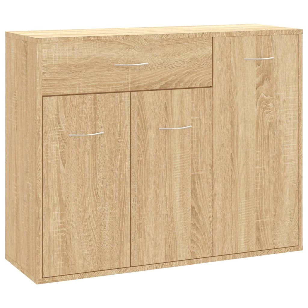 Buffet credenza cassettiera armadio mobile contenitore organizer cucina soggiorno rovere Sonoma 88 x 30 x 70 cm legno ingegnerizzato marrone 02_0031726