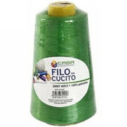 Trade Shop - Set 12 Pz Filati A Cono Filo Poliestere Cucito 3000y 40s/2 Verde Gomitolo Cotone -