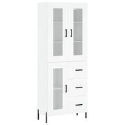 Credenza | Madia | Buffet da pranzo | Armadio da pranzo Bianca 69,5x34x180 cm in Legno Multistrato