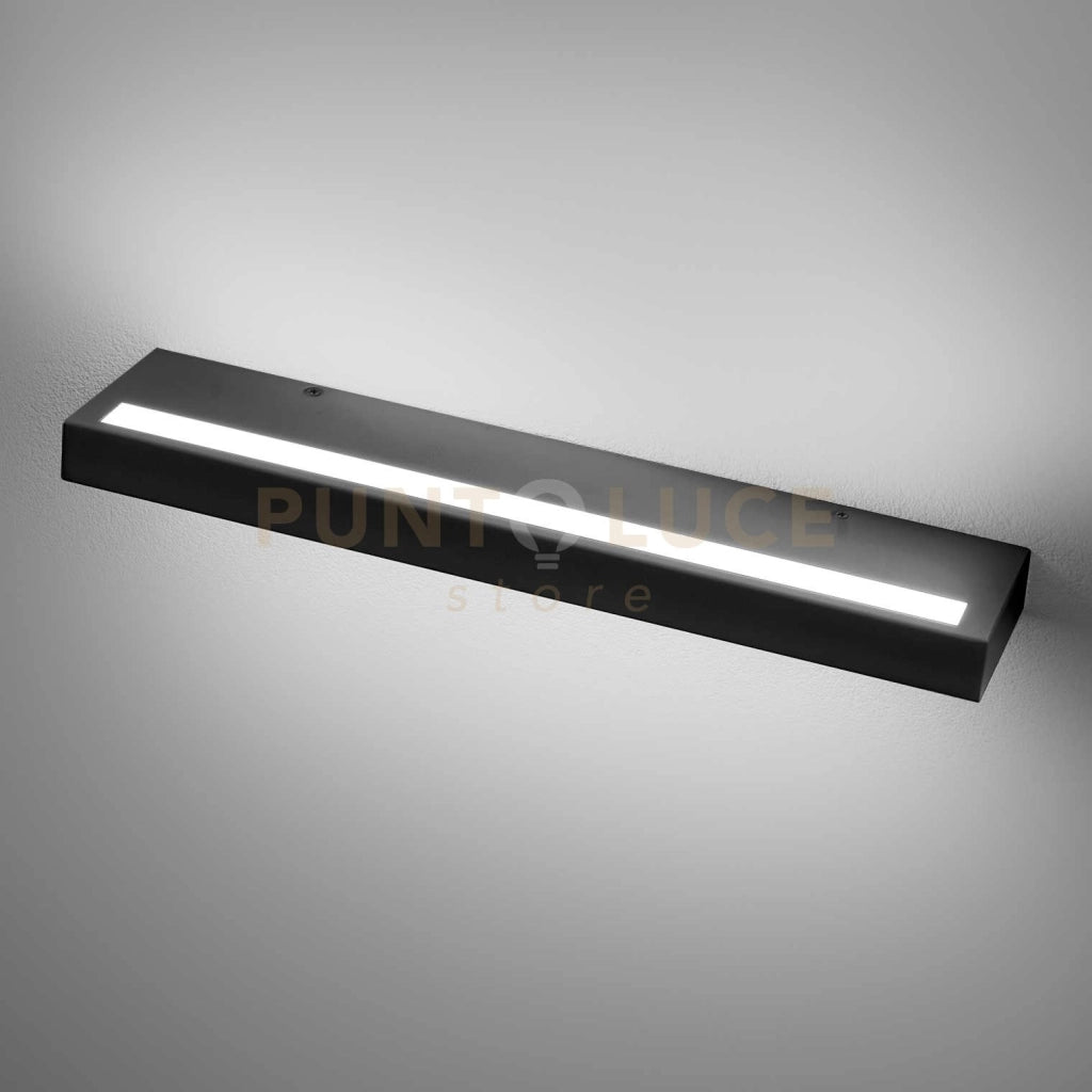 GAP525- APPLIQUE LED BIEMISSIONE IN ALLUMINIO NERO DIMMERABILE 3000K 4983LM 44W 50CM
