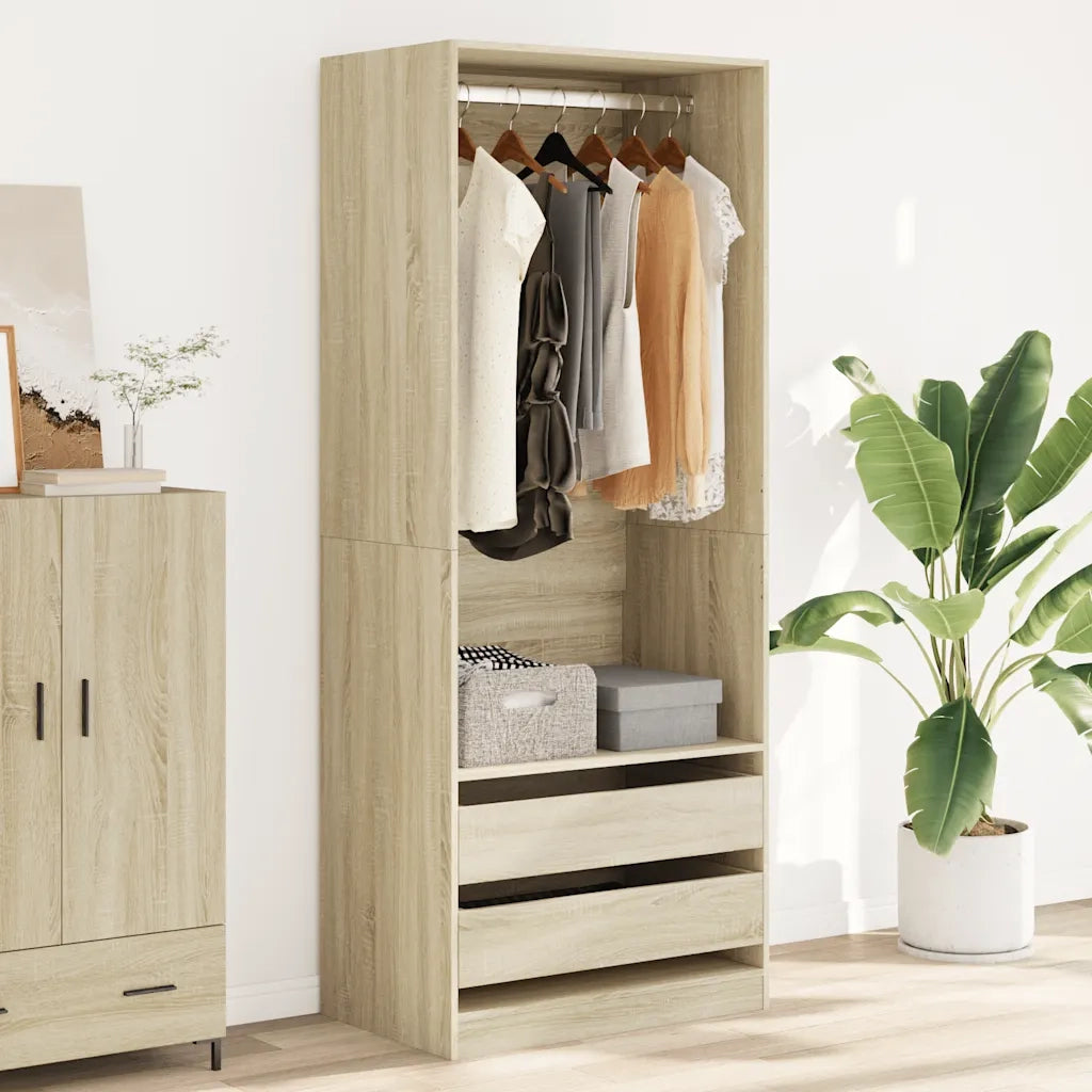 Armadio Rovere Sonoma 80x50x200 cm in Legno Multistrato 3307749
