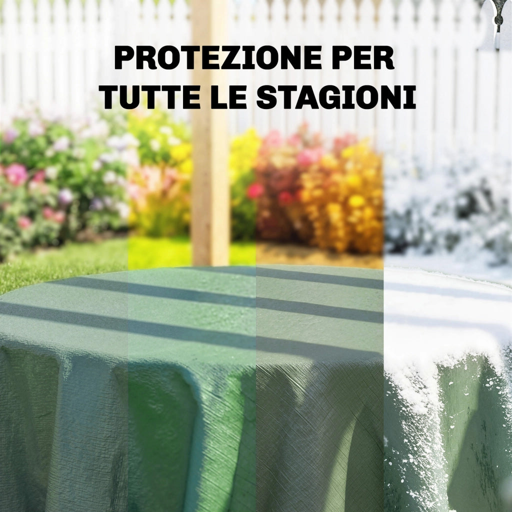 Telo Copri Auto Impermeabile 6 x 4 m in PE Resistente agli Strappi 90 GSM Verde