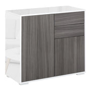 Armadio con 2 ante e 2 cassetti ¨C zephmum ¨C 79x36x74 cm Grigio