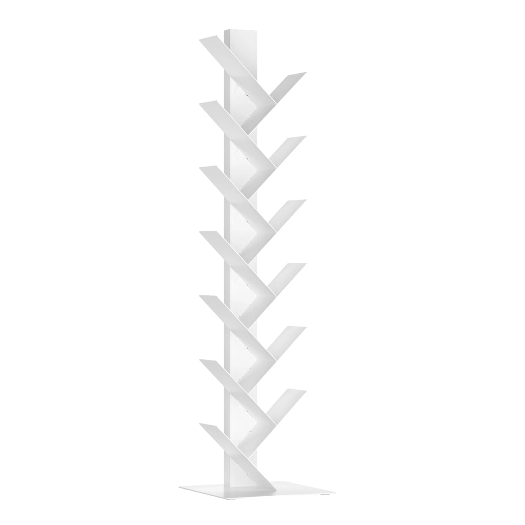Libreria Eksjö a Forma di Albero Scaffale da Terra 150 x 39 x 39 cm - Bianco [en.casa]