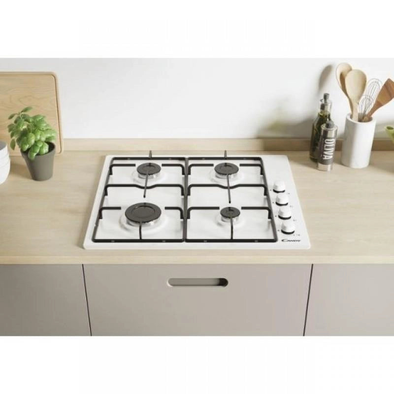 CANDY CHW6LWW PIANO COTTURA TRADIZIONALE A GAS DA INCASSO CON 4 FUOCHI, 60 CM