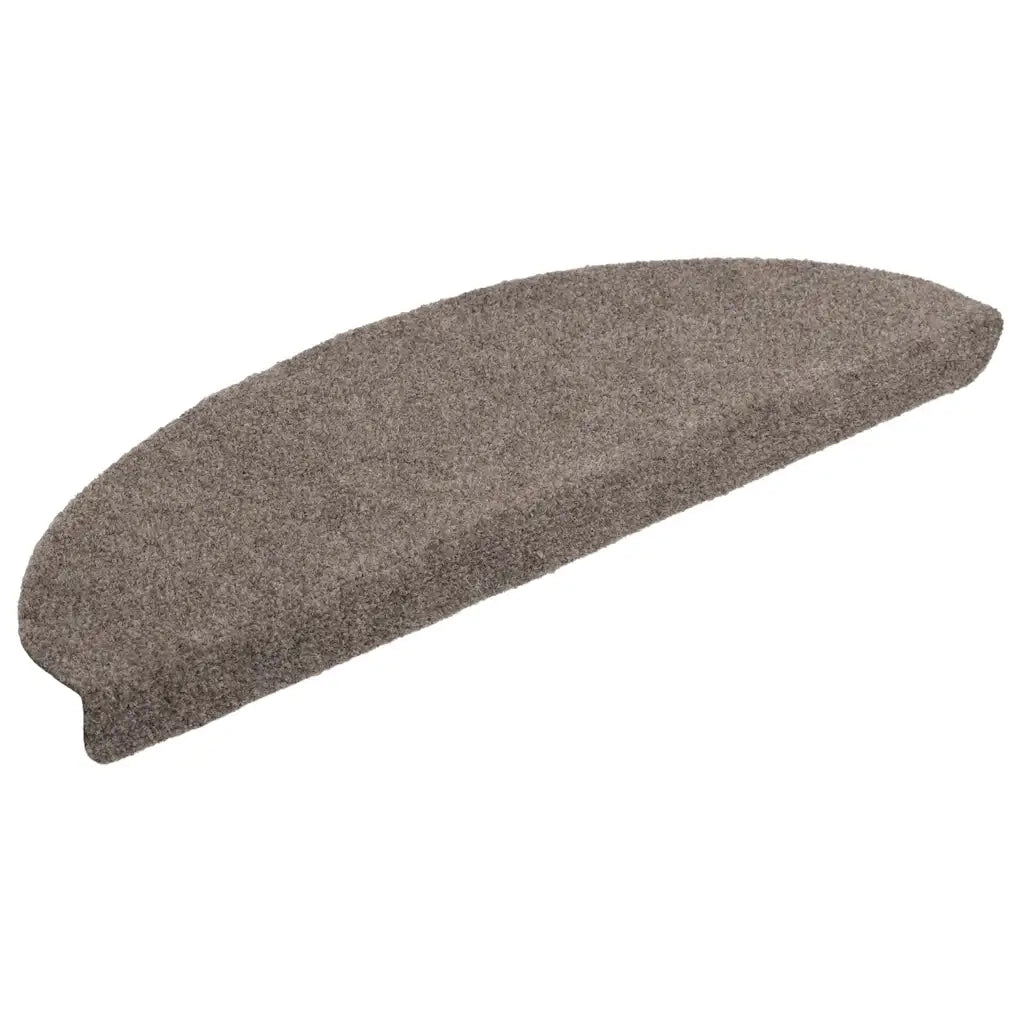 Tappetini per scale autoadesivi 5 pz 65x21x4 cm beige semicircolari grandi 149716