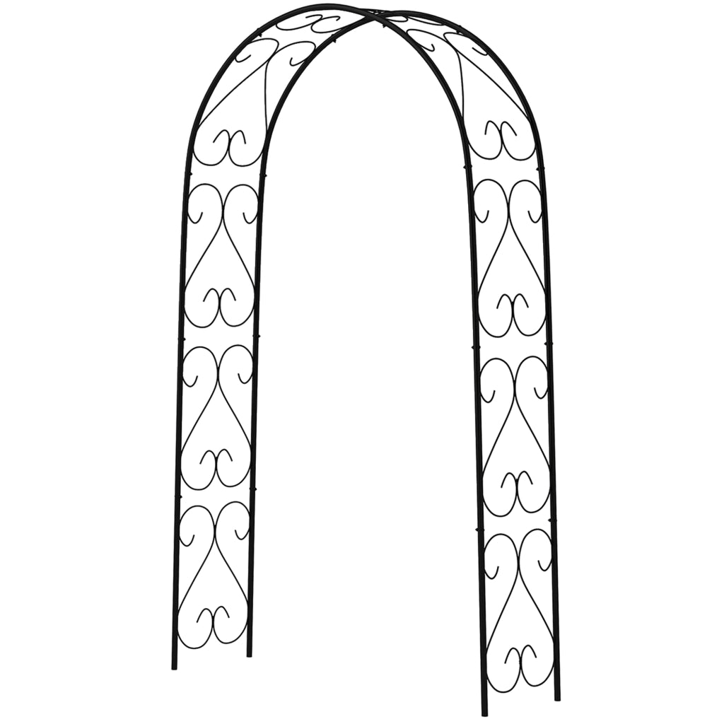 Arco da Giardino per Rose e Rampicanti ¨C Zephmum ¨C 125x37x230 cm Nero