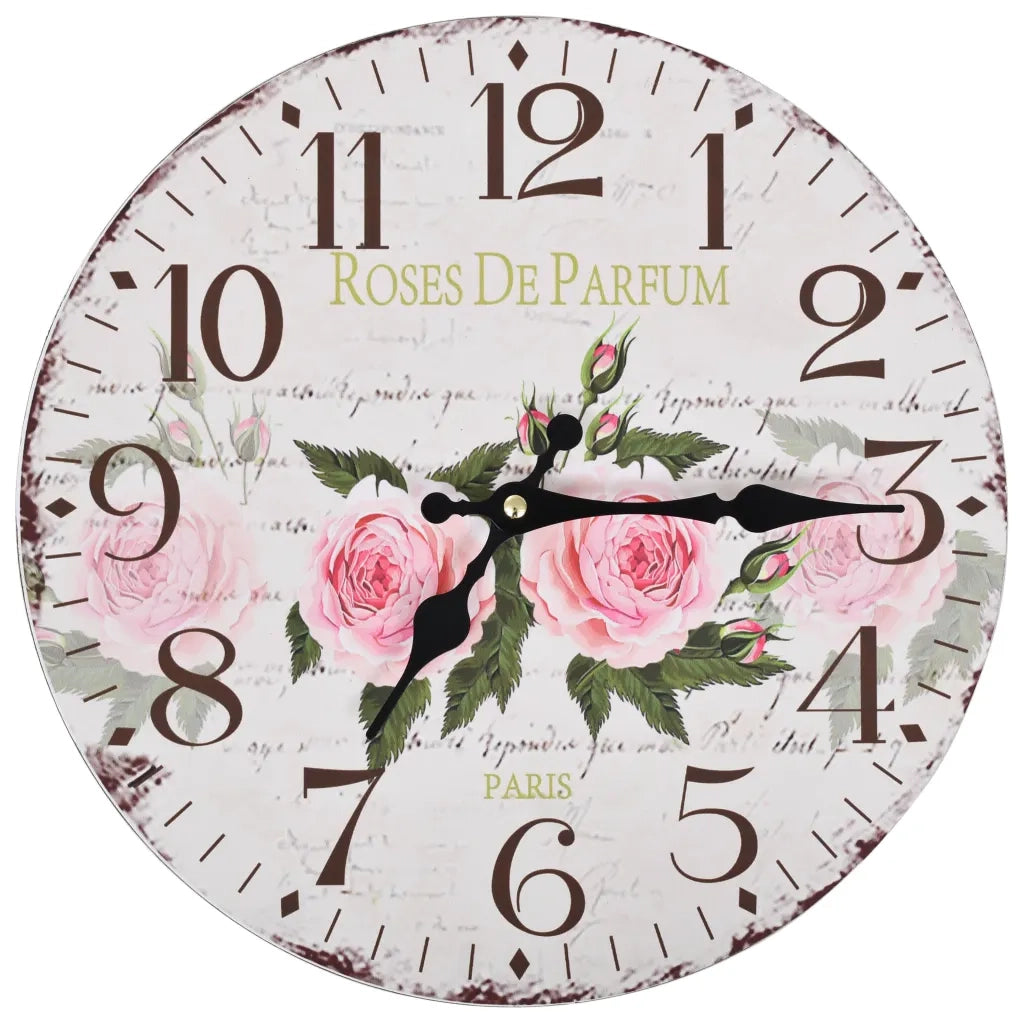Orologio da Parete Vintage Fiore 30 cm 50625