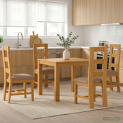 Set da pranzo 5 pz Grigio Legno di Quercia Massello 3430341
