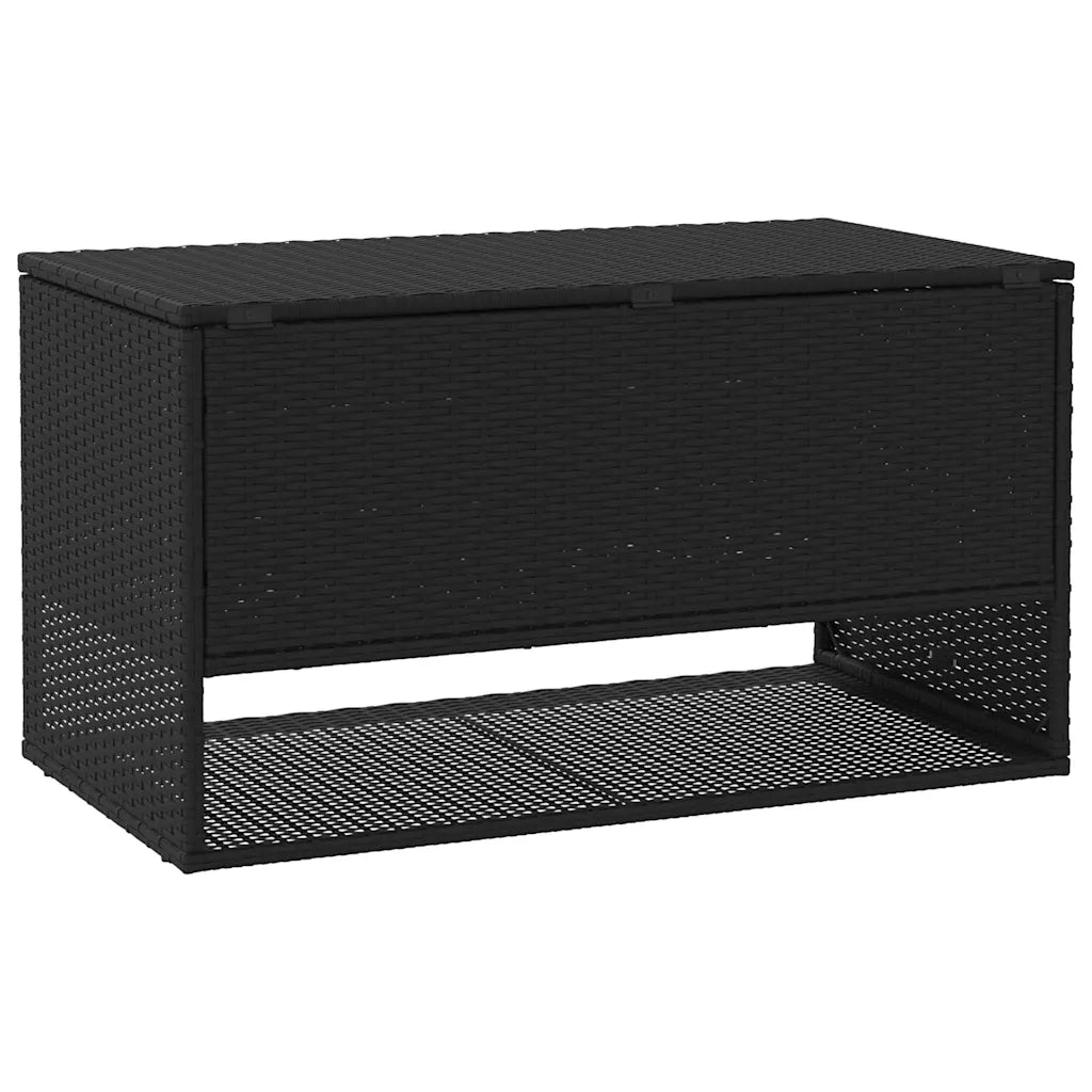 Scatola per Cuscini da Esterno Nero 100x55x55,5 cm Polyrattan CFW8132185