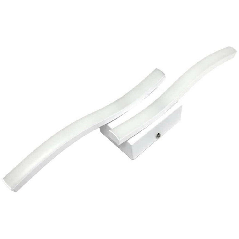 Trade Shop - Applique Lampada Da Parete A Led 10w 800lm Cct Ip20 Design Onda Moderno Bianco E26-3c -