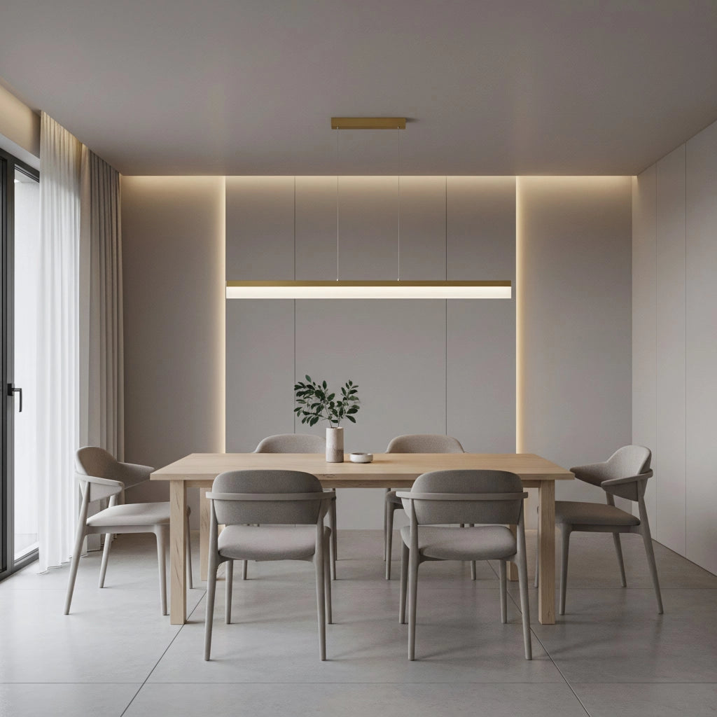 Lampada Da Soffitto Led App1694-cp 120 Cm Brush Gold