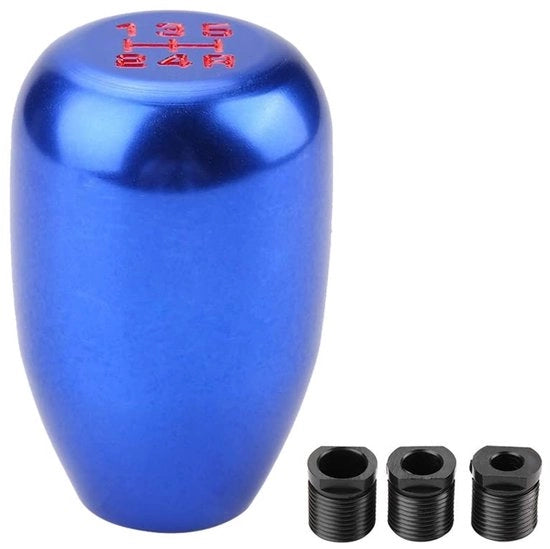 Aluminium Versnellingspook - Stile Design - Blu - 5 Versnellingi - Adatto per Auto - Universale