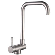 Rubinetto miscelatore per cucina abbattibile sottofinestra acciaio inox satinato/opaco