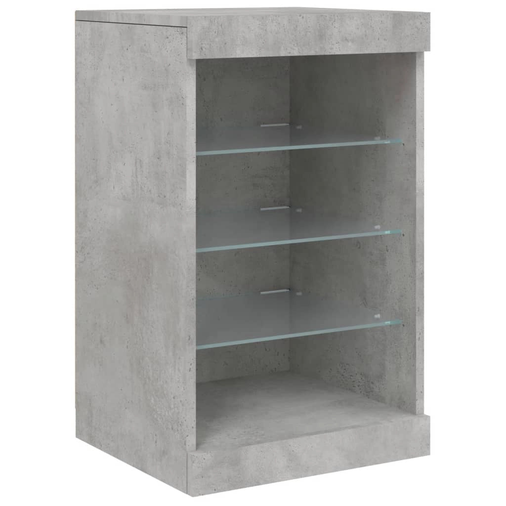 Buffet credenza cassettiera armadio mobile contenitore organizer per cucina soggiorno salotto con luci LED 123 x 37 x 67 cm grigio 02_0029975