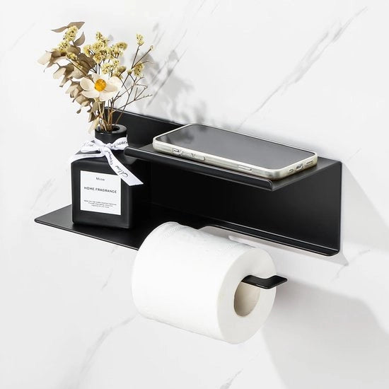 Tappo per carta igienica con supporto in legno tappo per carta igienica senza perforazione tappo per carta igienica nero tappo per carta igienica con 2 supporti tappo per carta igienica autoadesivo