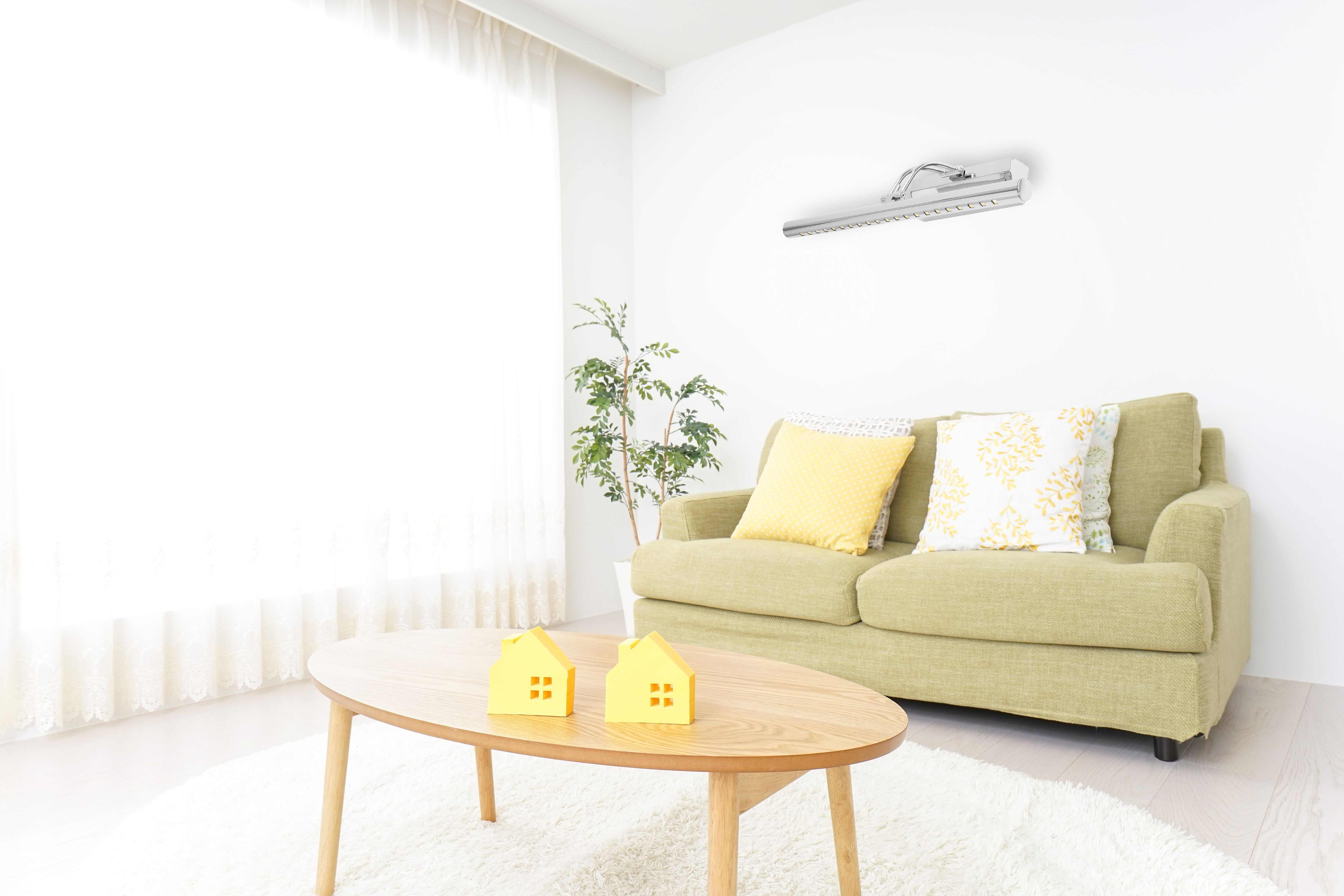 Lampada Da Parete Da Bagno Led Sopra Specchio 5w 40cm APP364-1W Cromo