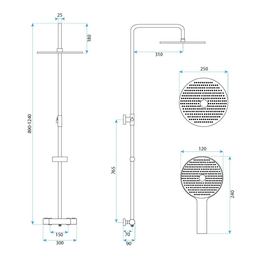 Set Doccia Rea Avanti Chrome