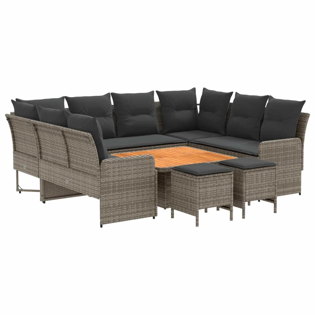 Set di Mobili 8 pcs Grigio e Grigio Scuro Rattan in PE 3422197