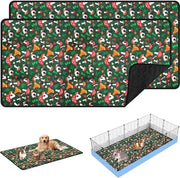 Set di 2 tappeti per letto con funzione di sottotappeto - Impermeabile - Antiscivolo - Alta capacità di assorbimento - Materiale morbido a base di microfibra - Letto per animali