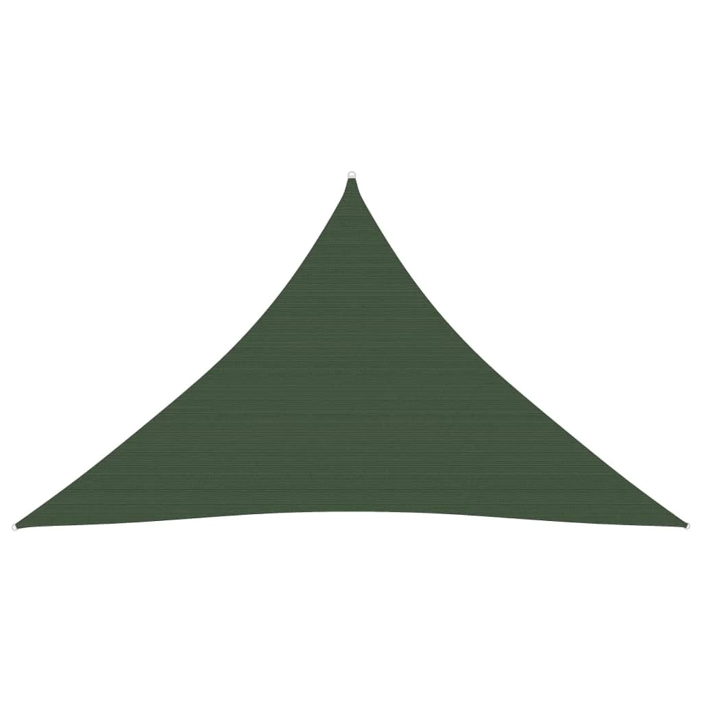 Vela ombreggiante/ombrellone 160 g/m² HDPE 3,5 x 3,5 x 4,9 m verde scuro 02_0009415