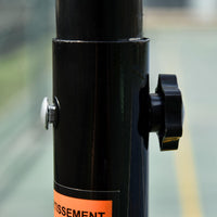 Canestro da Basket da Esterno Altezza Regolabile 175-215 cm in Metallo con Ruote Nero