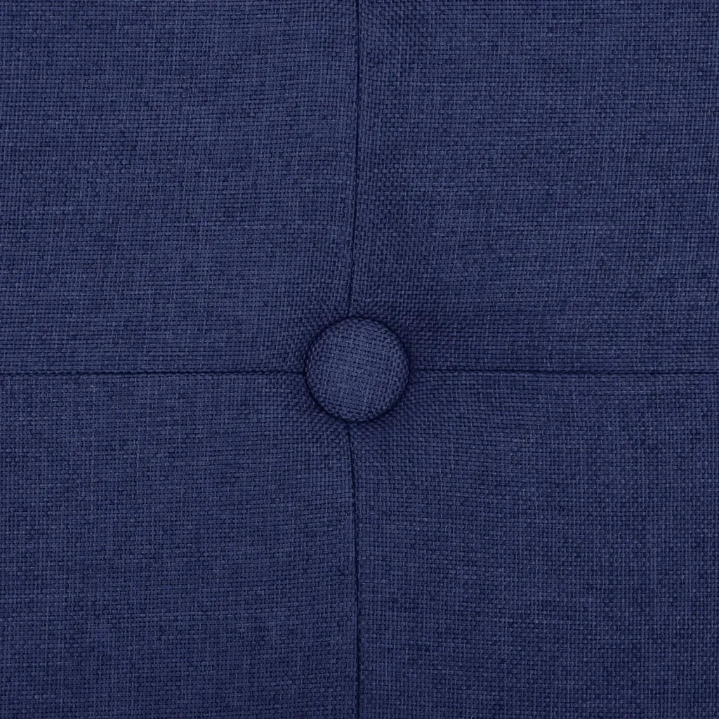 Cassapanca Pieghevole-Baule-Panca con Contenitore Blu in Simil Lino