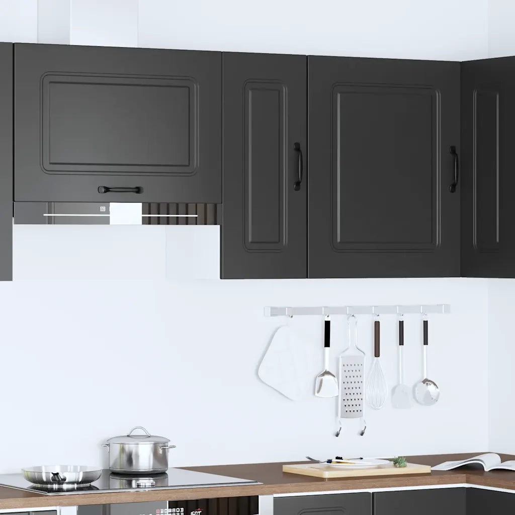 Pensile da Cucina Kalmar Nero in Legno Multistrato 853538