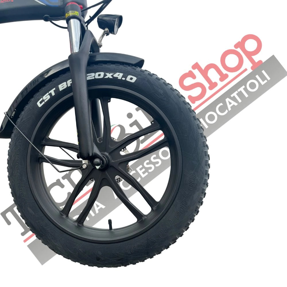 Bici Elettrica Pieghevole E-BIKE Fat Bike RKS RD08 Sport Bike Dallas Luxury 250w 48v-Rosso
