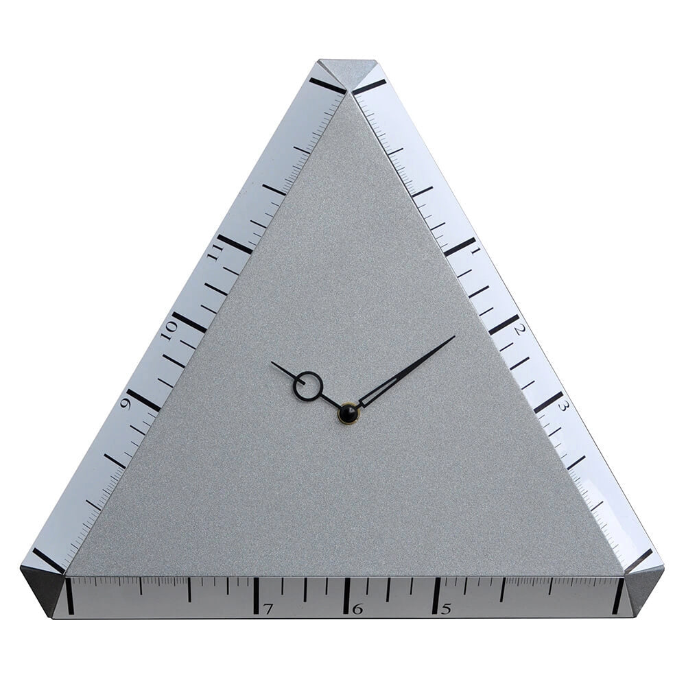 Orologio da Parete Triangolare 38X38Cm Pirondini Italia Pitagora Argento